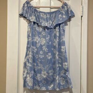 Disney Parks Tommy Bahama Mickey Mouse Summer Dress Blue White - NEW